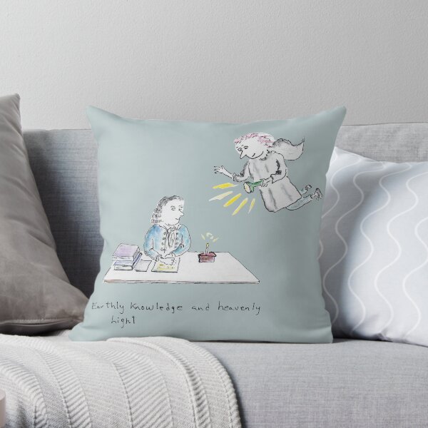 Earthly Knowledge and Heavenly Light Throw Pillow