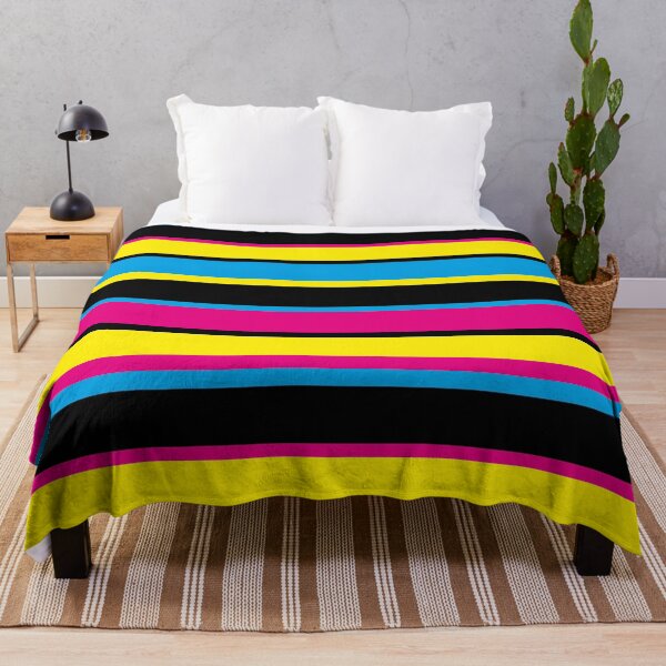 Item preview, Process Color Striped pattern - cmyk - cyan, magenta, yellow, black designed and sold by SirenSeventyOne.
