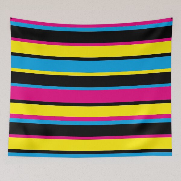 Item preview, Process Color Striped pattern - cmyk - cyan, magenta, yellow, black designed and sold by SirenSeventyOne.