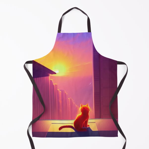 Item preview, Orange Cat Watching Sunset Scene - Perfect Sunset Gift designed and sold by MoStorish.