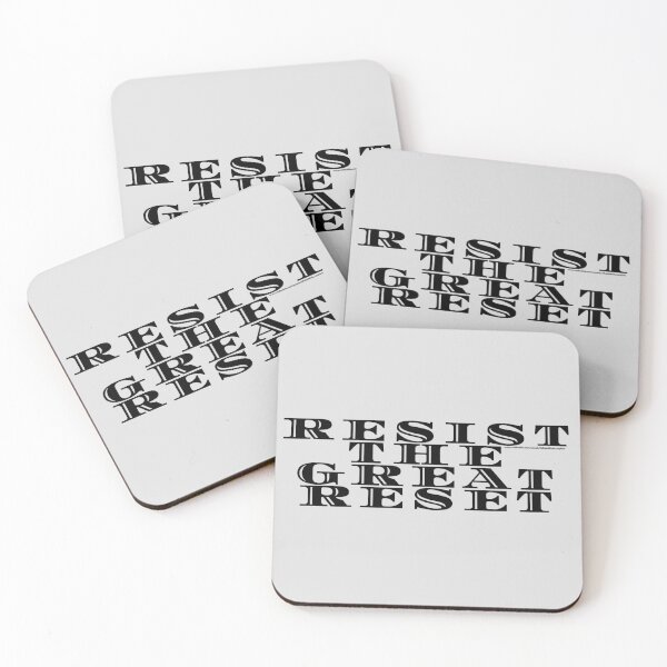 Item preview, resist the great reset black designed and sold by ARabbitHole.