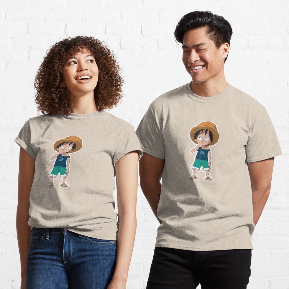 T-shirt Enfant Fille Noir parodie One Piece - Luffy et Shanks - C'est lui !  (T-Shirt enfant de qualité supérieure - imprimé en France)