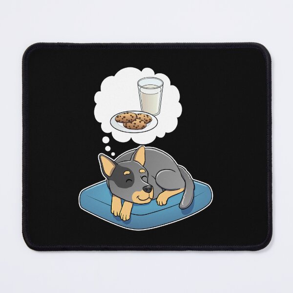 Item preview, Australian Cattle Dog dreaming about Milk and Cookies designed and sold by DoggieDelights.