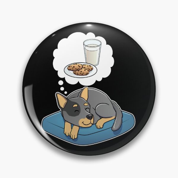 Item preview, Australian Cattle Dog dreaming about Milk and Cookies designed and sold by DoggieDelights.