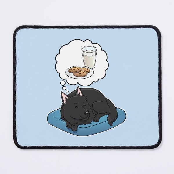 Item preview, Belgian Sheepdog dreaming about Milk and Cookies designed and sold by DoggieDelights.