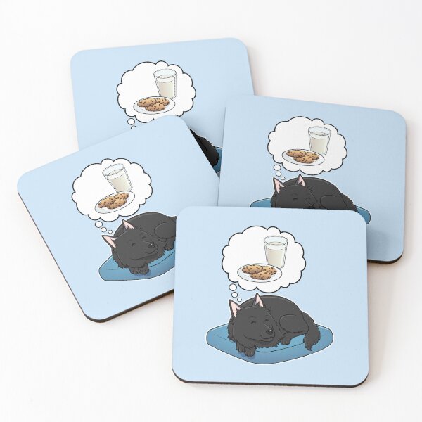 Item preview, Belgian Sheepdog dreaming about Milk and Cookies designed and sold by DoggieDelights.