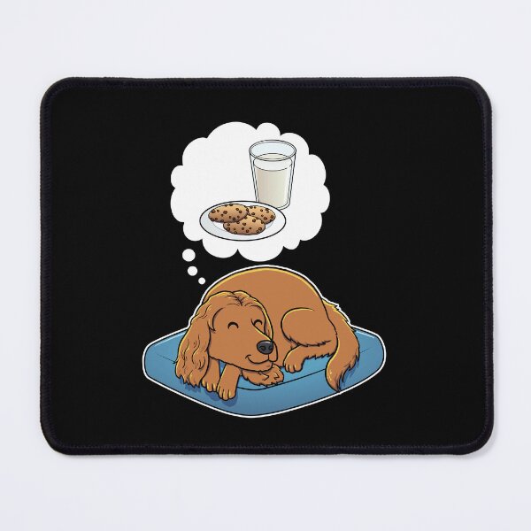 Item preview, English Cocker Spaniel dreaming about Milk and Cookies designed and sold by DoggieDelights.
