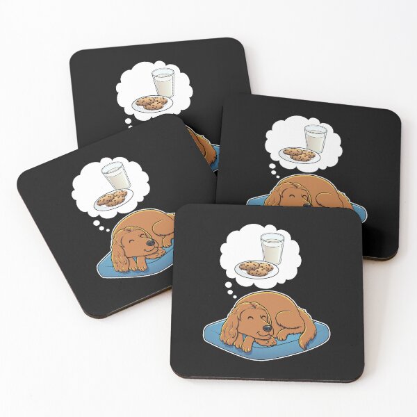 Item preview, English Cocker Spaniel dreaming about Milk and Cookies designed and sold by DoggieDelights.