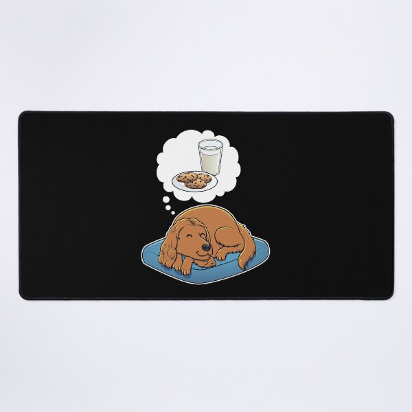 Item preview, English Cocker Spaniel dreaming about Milk and Cookies designed and sold by DoggieDelights.