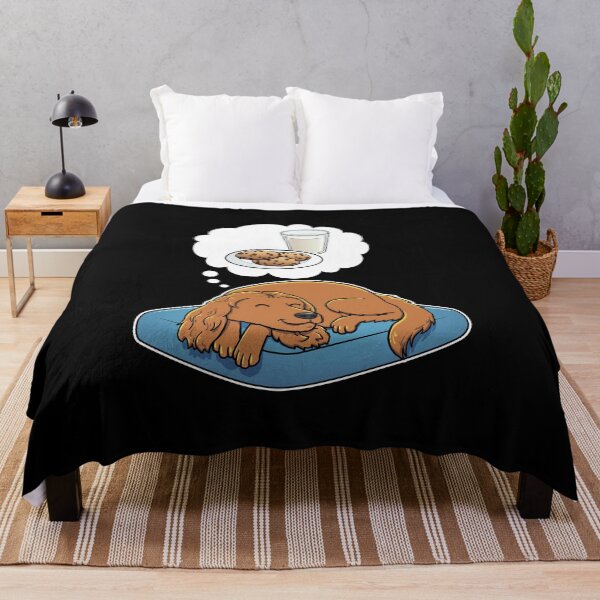 Item preview, English Cocker Spaniel dreaming about Milk and Cookies designed and sold by DoggieDelights.