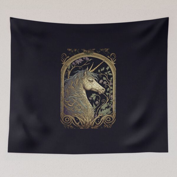 Item preview, The Golden Unicorn designed and sold by ArtNouveauChic.