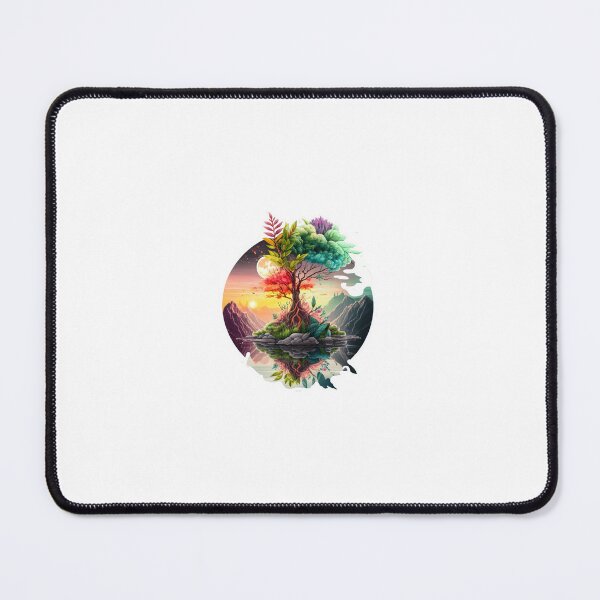 Item preview, Tree of Life, Colorful nature wildlife landscape sticker, pin. designed and sold by tankarma.