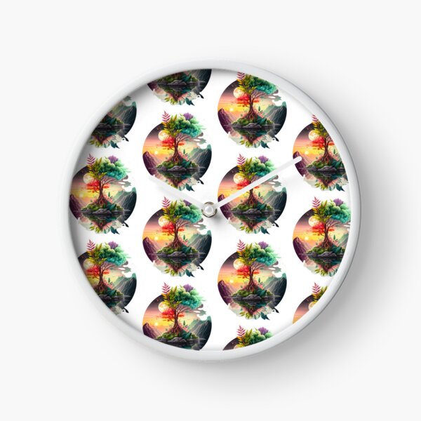 Item preview, Tree of Life, Colorful nature wildlife landscape sticker, pin. designed and sold by tankarma.