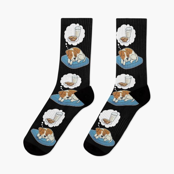Item preview, Jack Russell Terrier dreaming about Milk and Cookies designed and sold by DoggieDelights.