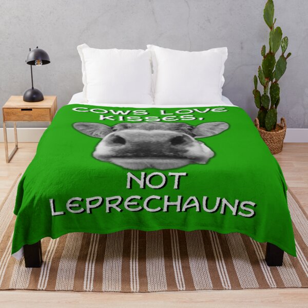 Item preview, Cows Love Kisses, Not Leprechauns St Patrick's Day funny gift with cow designed and sold by facePale.