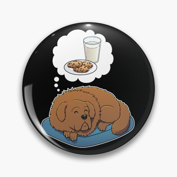 Item preview, Tibetan Mastiff dreaming about Milk and Cookies designed and sold by DoggieDelights.