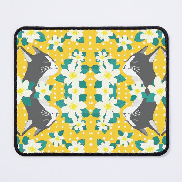Item preview, Serene Cat in Jasmine Scent with Polka Dots Yellow & White designed and sold by SpiritGifts.