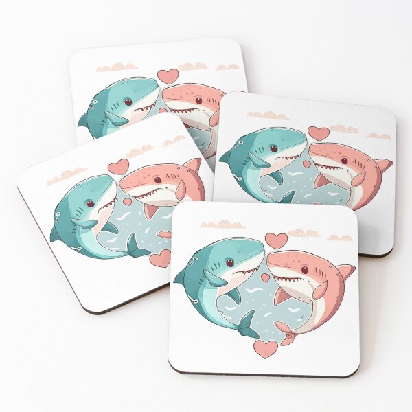 Item preview, A pair of sharks in love designed and sold by gitarus.