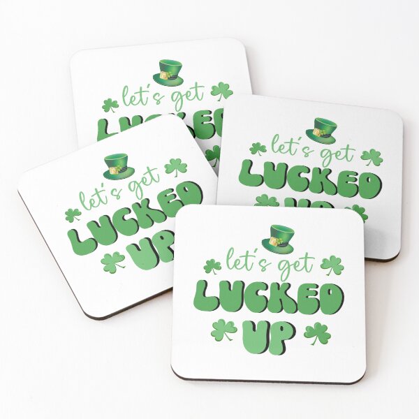 Item preview, LET´S GET LUCKED UP - retro st. patricks day quote designed and sold by KatisDesign.