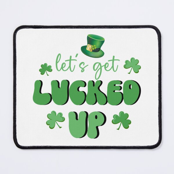 Item preview, LET´S GET LUCKED UP - retro st. patricks day quote designed and sold by KatisDesign.