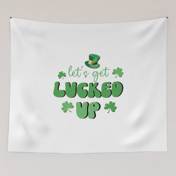 Item preview, LET´S GET LUCKED UP - retro st. patricks day quote designed and sold by KatisDesign.