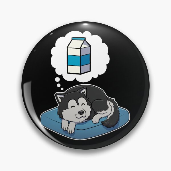Aperçu de l'œuvre Alaskan Malamute dreaming about Milk créée et vendue par DoggieDelights.