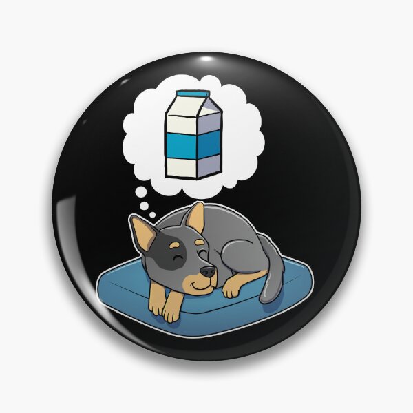 Item preview, Australian Cattle Dog dreaming about Milk designed and sold by DoggieDelights.