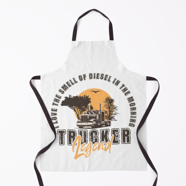 Item preview, I love the smell of diesel in the morning, Husband Dad Trucker Legend designed and sold by HomeCoquette.