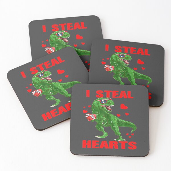 Item preview, Kids I Steal Hearts Valentines Day Dinosaur Kids Ba designed and sold by leaserholetsh.
