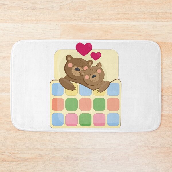 Item preview, sleeping bears in love under a patchwork quilt designed and sold by YuYuKoroleva.