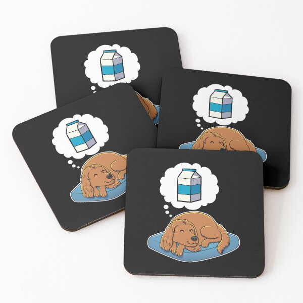 Item preview, English Cocker Spaniel dreaming about Milk designed and sold by DoggieDelights.