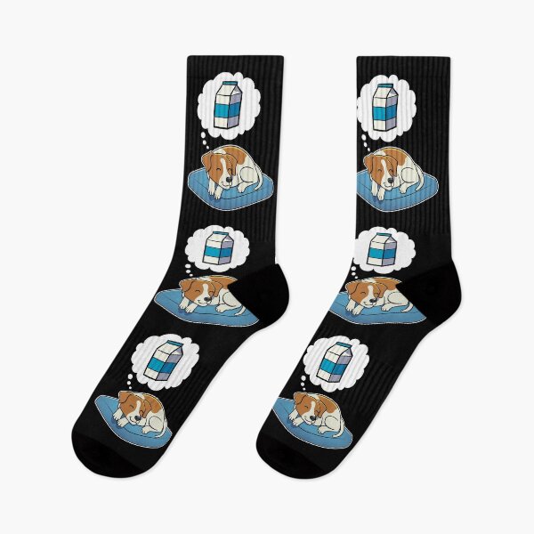 Item preview, Jack Russell Terrier dreaming about Milk designed and sold by DoggieDelights.