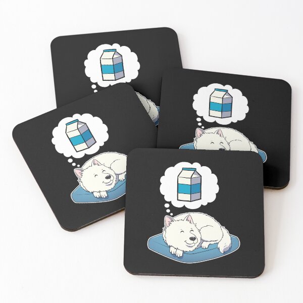 Item preview, Samoyed dreaming about Milk designed and sold by DoggieDelights.