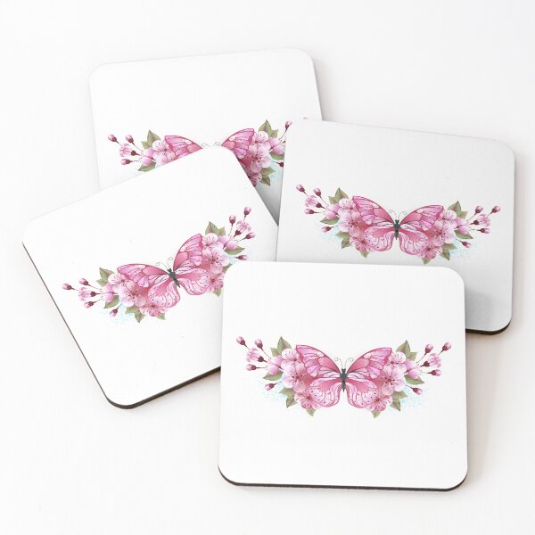 Item preview, Pink Butterfly with Sakura designed and sold by Blackmoon9.