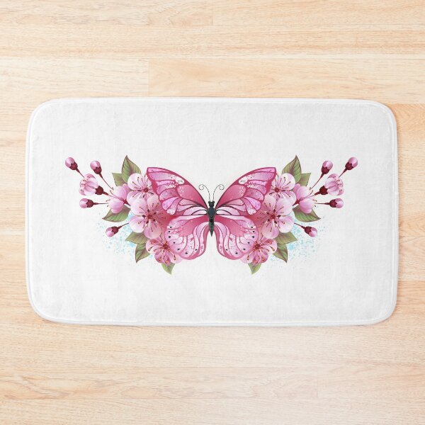 Item preview, Pink Butterfly with Sakura designed and sold by Blackmoon9.