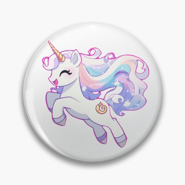 Item preview, Rainbow Mane Unicorn - Cute Sticker designed and sold by KawaiiDen.