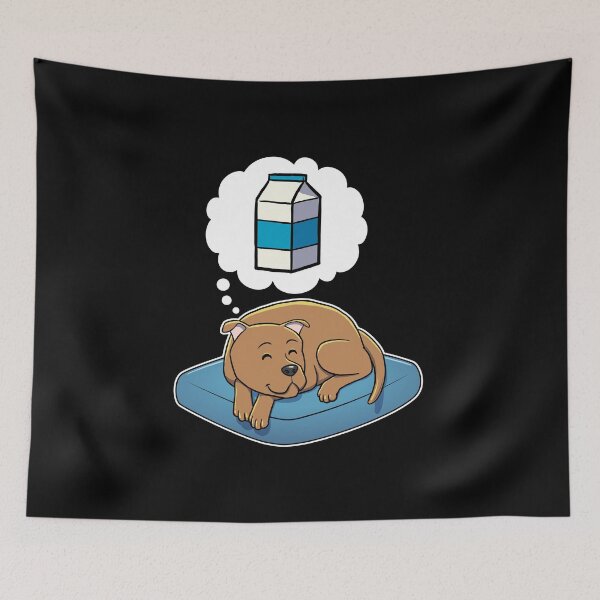 Item preview, Staffordshire Bull Terrier dreaming about Milk designed and sold by DoggieDelights.