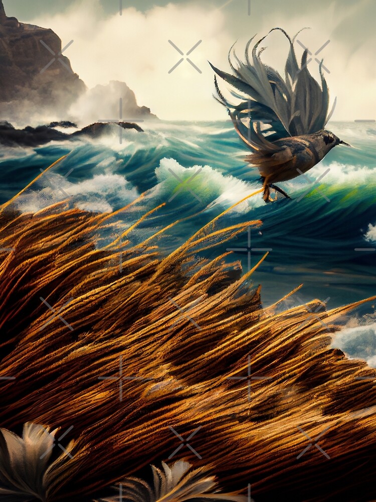 Aperçu 5 sur 5. Robe trapèze avec l'œuvre Feathered Wind over Kelp Digital Painting créée et vendue par CodeAndColors.