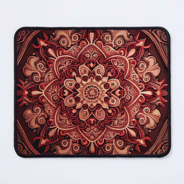 Item preview, Fine Muted Red Traditional Pattern Digital Painting designed and sold by CodeAndColors.