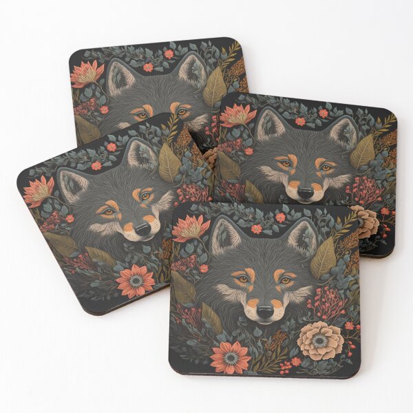 Item preview, Magical wolf Folk Art designed and sold by Visual-wallart.