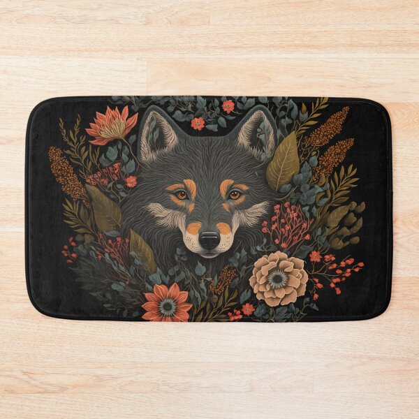 Item preview, Magical wolf Folk Art designed and sold by Visual-wallart.
