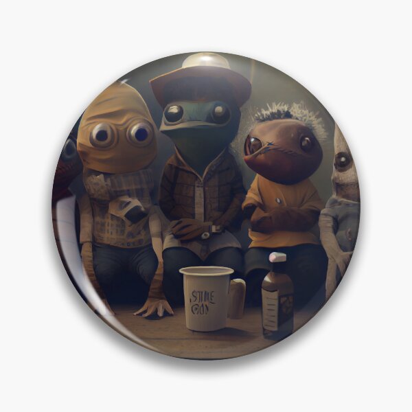 Item preview, A Strange Gang of Friends Digital Painting designed and sold by CodeAndColors.
