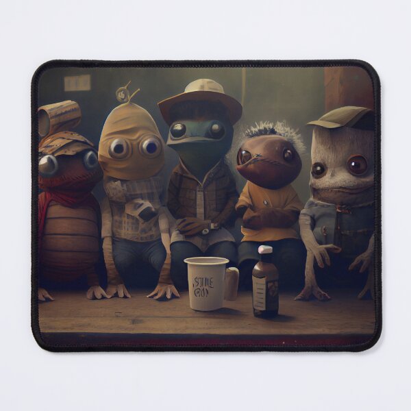 Item preview, A Strange Gang of Friends Digital Painting designed and sold by CodeAndColors.