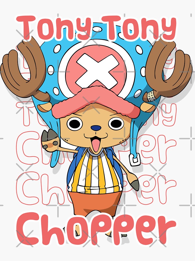 One Piece Round Stickers Chopper Render Decorative Stickers