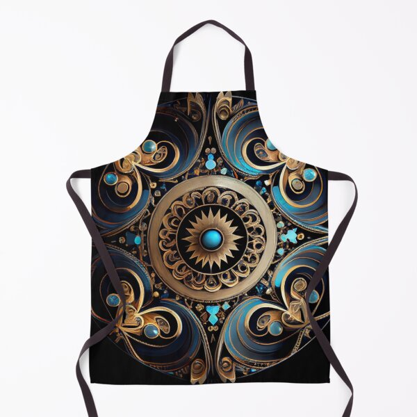 Aperçu de l'œuvre Intense Circular Bejeweled Art Deco Pattern Digital Painting créée et vendue par CodeAndColors.