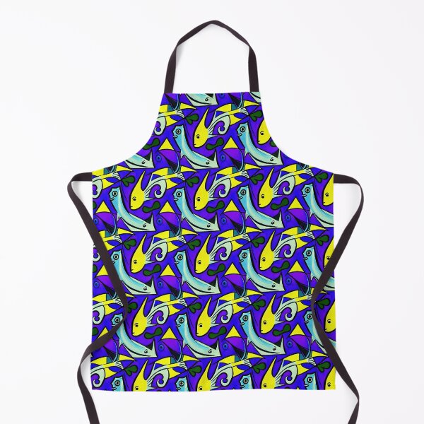 Item preview, Purple and Yellow Fish Pattern designed and sold by FloralZoo.