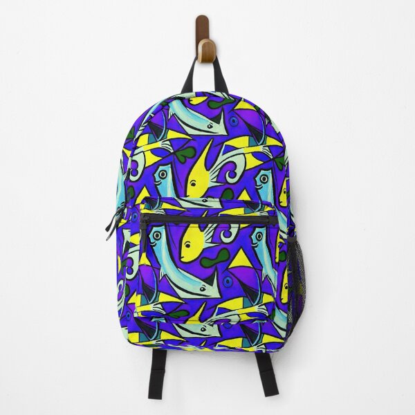 Item preview, Purple and Yellow Fish Pattern designed and sold by FloralZoo.