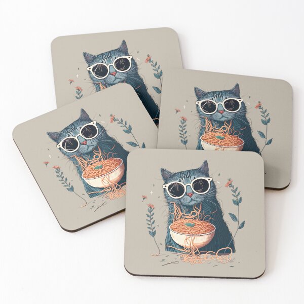 Item preview, Cat eating spaghetti  designed and sold by MystiS.