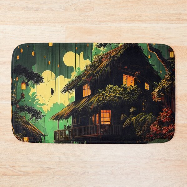 Item preview, Rainforest house in the jungle illustration designed and sold by RK - Shop.