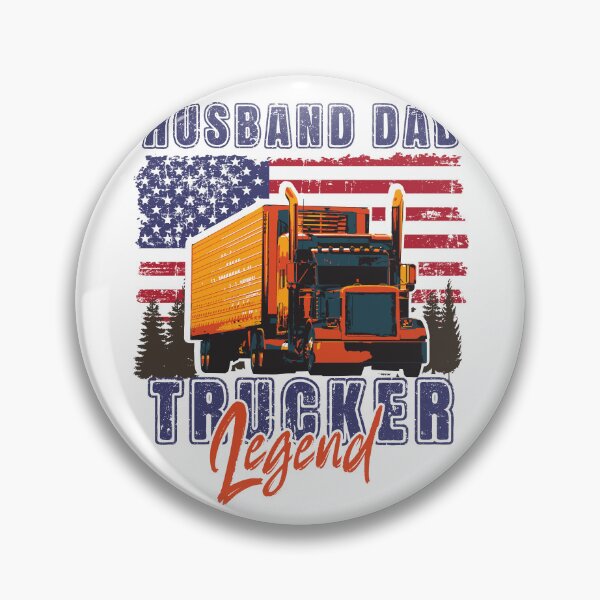 Item preview, USA Big loads rig trucker vintage, Husband Dad Trucker Legend designed and sold by HomeCoquette.